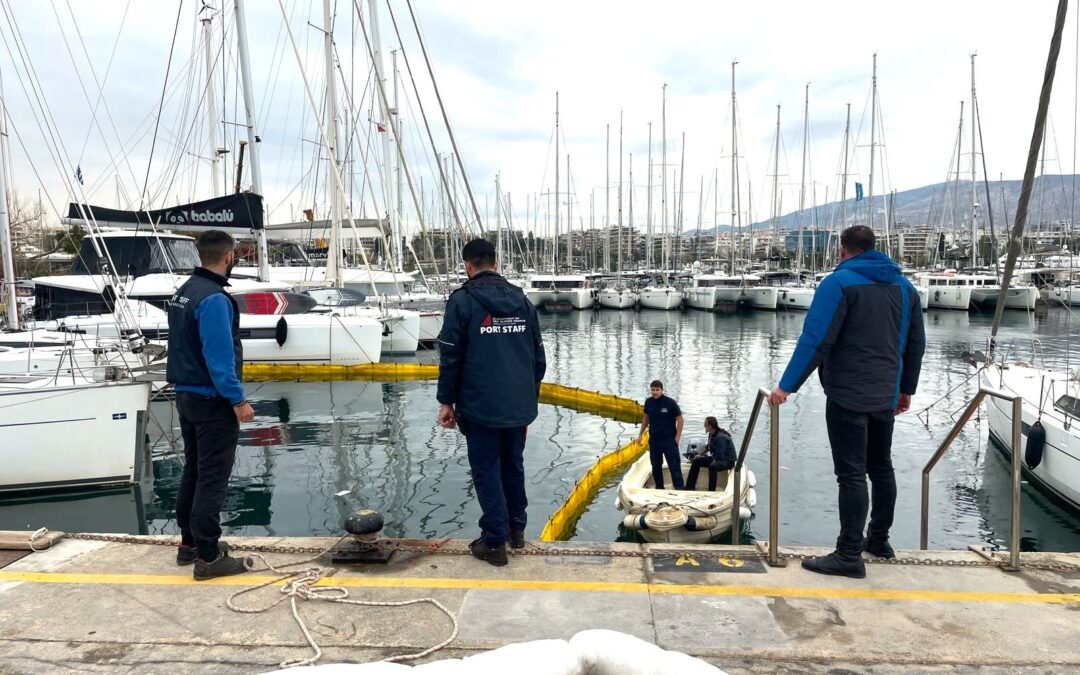 Annual marine pollution response exercise in Alimos Marina